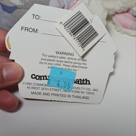 Commonwealth 1992 Plush Sweetheart Friends White Sheep Lamb Stuffed Animal - Picture 3 of 8